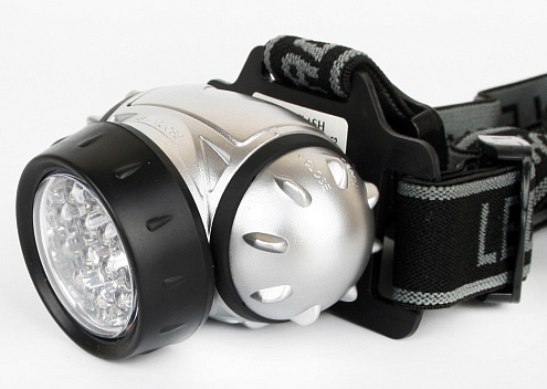 Фонарь налобный LED 5352 (14LED 4 режима; 3хR03 метал.) Ultraflash 10261: фотография 1