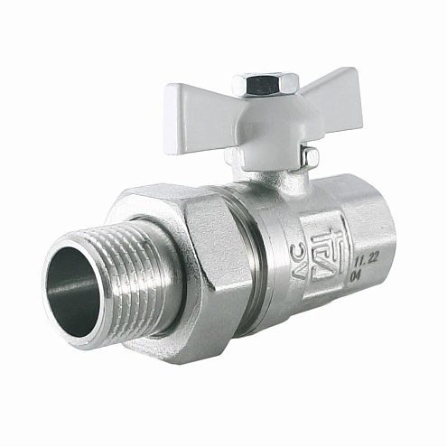 Кран шаровой прямой с американкой бабочка 1/2&quot; STI: фотография 1