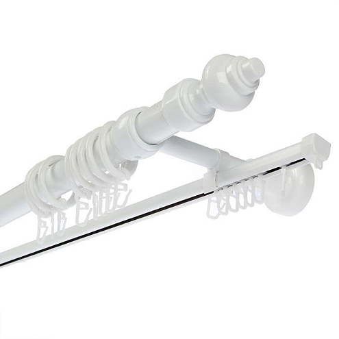 Карниз настенный двухрядный Legrand Кантри с U-шиной белый 200: фотография 1