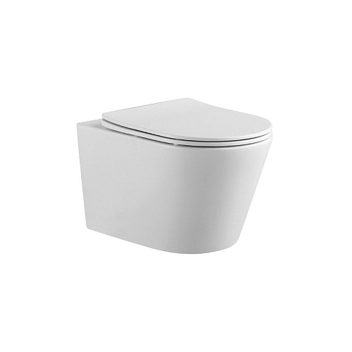 Унитаз подвесной безободковый Aquatek Вега AQ1905-00 525х360х320 с сиденьем Soft Close: фотография 1