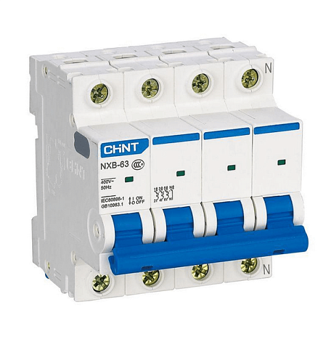 Выключатель автоматический модульный 4п C 40А 4.5кА NXB-63S (R) CHINT 296909: фотография 1