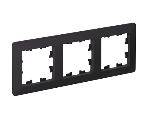 Рамка 3-местная AtlasDesign Air карбон/дымчатый черный Systeme Electric ATN221003: фотография 1