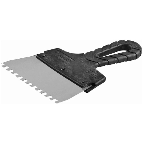 Шпатель зубчатый, 150мм, зуб 6х6мм, ЗУБР: фотография 1