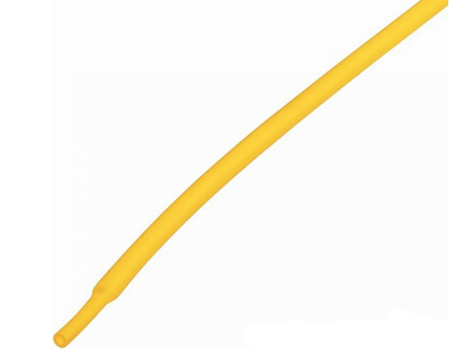 Трубка термоусадочная 6.0/3.0 1м желтая Rexant 20-6002: фотография 1