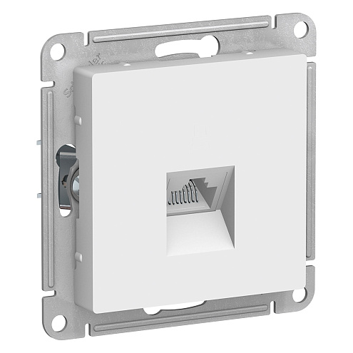 Механизм розетки компьютерной ATLAS DESIGN RJ45 бел. SchE ATN000183: фотография 1
