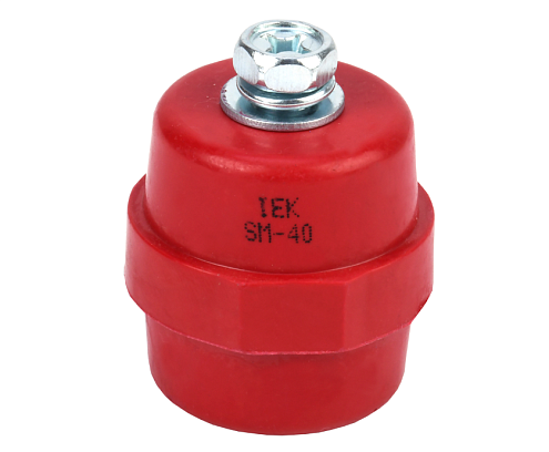 Изолятор SM40 (М8) силовой с болтом IEK YIS11-40-12-B: фотография 1