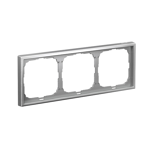 Рамка 3-местная ArtGallery универсальная алюминий Systeme Electric  GAL000303: фотография 1