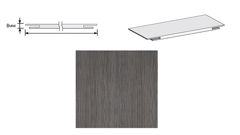 Добор &quot;Т&quot; ЭКО Grey Melinga МДФ 2070х150х8: фотография 1