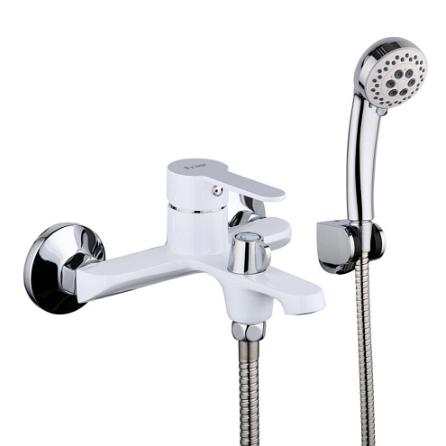 Смеситель для ванны 35к F3241 FRAP белый+хром: фотография 1