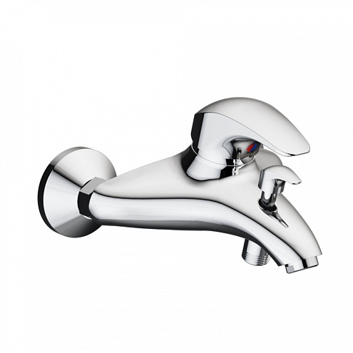 101000000 New SPACE смеситель д/ванны/душа, настенный, излив 169мм, аэратор 24мм: фотография 1