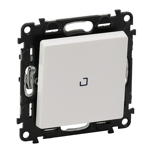 Переключатель Valena Life 10АХ 250В с подсветкой; с лицевой панелью; безвинтовые зажимы бел. Leg 752426: фотография 1