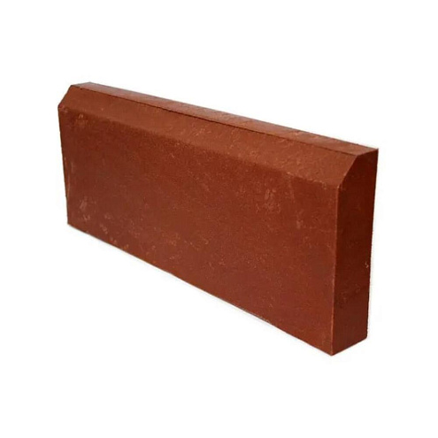 Бордюр тротуарный СТРОНГ 500х200х30мм, Красный: фотография 1