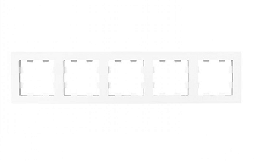 Рамка 5-местная Эпика пластик белый EKF UP1-FPW-05: фотография 1