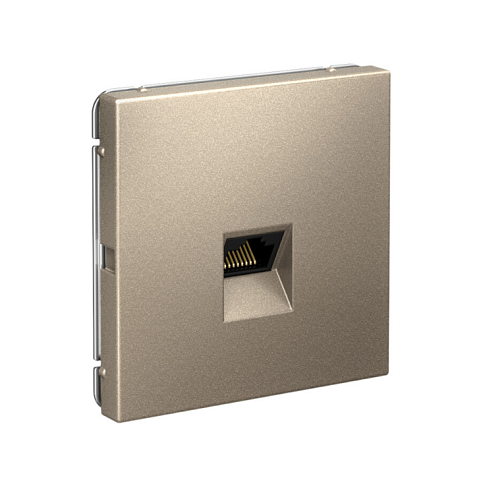 Розетка компьютерная ArtGallery RJ45 кат.6A механизм шампань Systeme Electric GAL000586: фотография 1