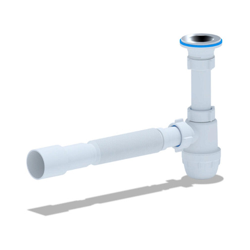 Сифон Юнг 1 1/4&quot;х32 c гибкой трубой 32х40/50 АНИ Пласт BM1016: фотография 1