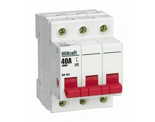 Выключатель-разъединитель 3п 40А ВН-102 SchE 17026DEK: фотография 1