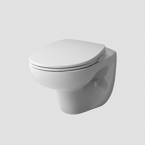 Унитаз подвесной AM.PM Sense C741700WH, безободковый, c сиденьем микролифт: фотография 1