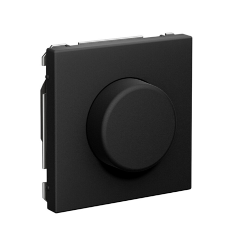 Светорегулятор поворотно-нажимной (диммер) ArtGallery LED RC 400Вт механизм карбон Systeme Electric GAL001023: фотография 1