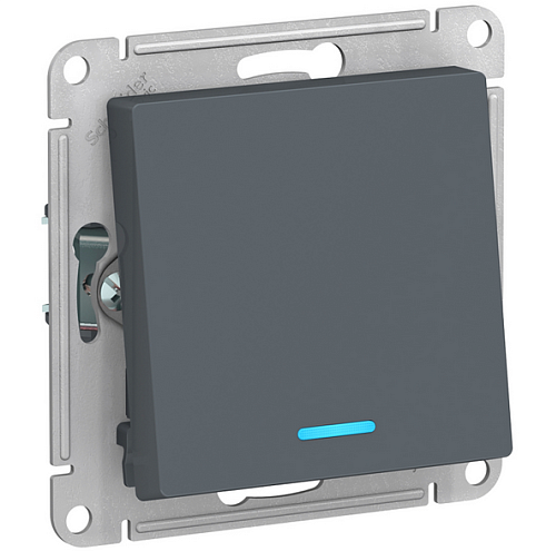 Механизм переключателя 1-кл. ATLAS DESIGN с подсветкой (сх.6а) 10АХ грифель SchE ATN000763: фотография 1