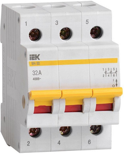 Выключатель нагрузки ВН-32 32А/3П IEK MNV10-3-032: фотография 1