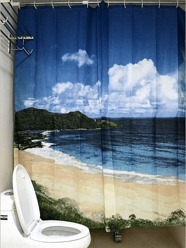 Занавеска-штора для ванн 180х180 &quot;ZALEL&quot; ФОТОПРИНТ YGL DX-047: фотография 1