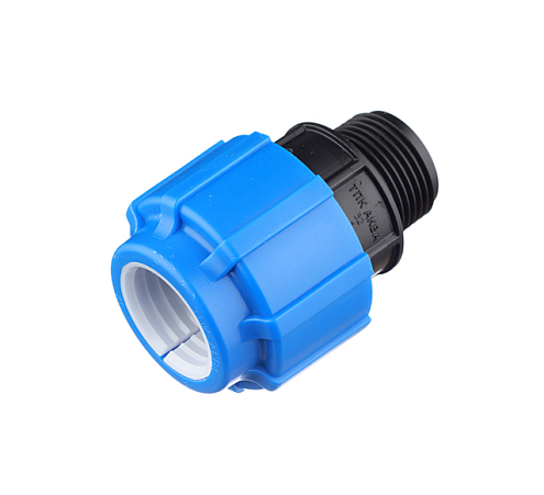 Муфта ПЭ 32х1&quot; наружная резьба обжимная ТПК-Аква: фотография 1