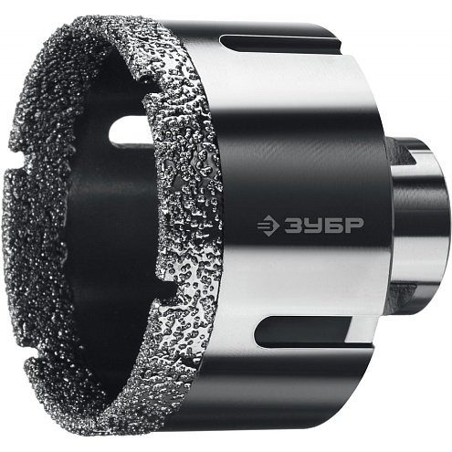 Вакуумная алмазная коронка АВК, d68мм, М14, рабочая глубина 35мм, кромка 15мм ЗУБР: фотография 1