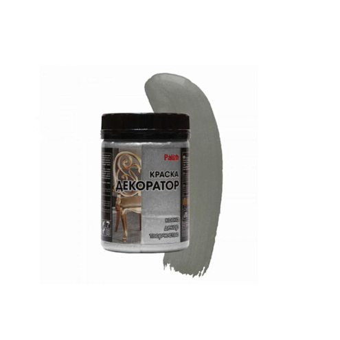 Краска ДЕКОРАТОР акриловая , темное серебро, 0,25кг: фотография 1