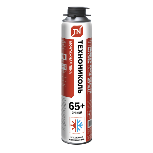 Пена монтажная Технониколь 65+ OPTIMUM всесезонная, 1000 мл: фотография 1