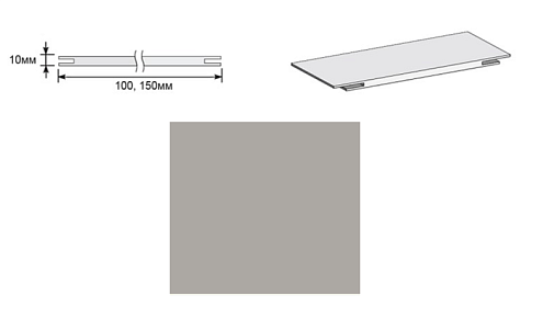 Добор "Т" К  Grey МДФ 2070х100х10: фотография 1