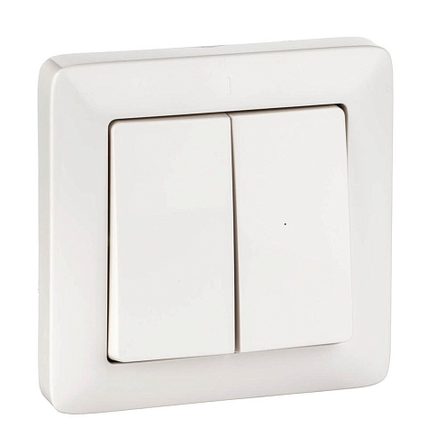 Выключатель 2-кл. СП Хит 6А IP20 бел. SchE ВС56-234-Б VS56-234-B: фотография 1