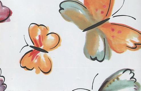 8116 пленка самоклеящаяся D&B 0,45х8м бабочки: фотография 1