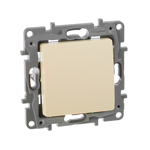 Механизм выключателя 1-кл. СП Etika 10А IP20 250В авт. клеммы сл. кость Leg 672301: фотография 1