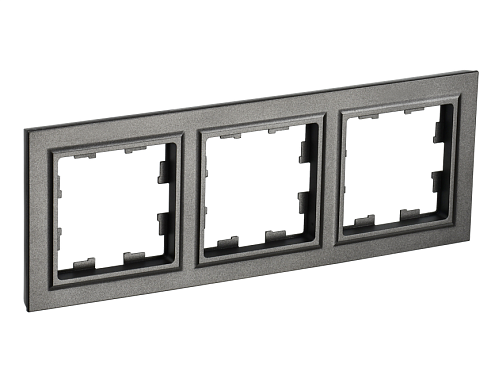 Рамка 3-местная BRITE РУ-3-БрТБ темная бронза IEK BR-M32-K45: фотография 1