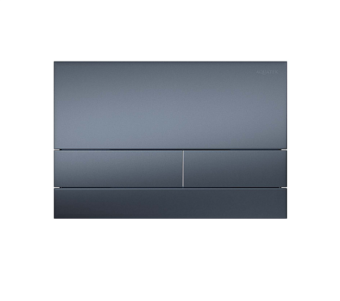 Панель смыва Aquatek KDI-0000054 нержавеющая сталь/PVD, цвет оружейная сталь, клавиши прямоугольные: фотография 1