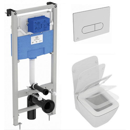 Пневматический промо-набор 4 в 1 Ideal Standard P387001: Пневматический комплект ProSys R0309AA + Подвесной унитаз STRADA II: фотография 1