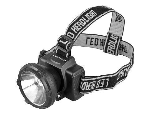 Фонарь налобный аккумуляторный LED 5364 (220В LED 2 режима; черн.) Ultraflash 11258: фотография 1