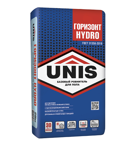 Ровнитель для пола Unis ГОРИЗОНТ HYDRO стяжка для пола 25кг: фотография 1