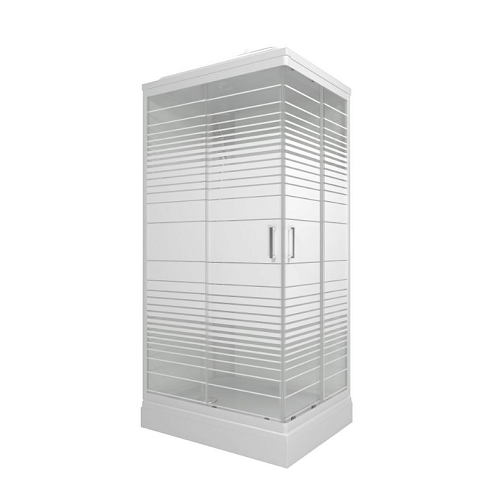 Душевая кабина Triton Квадро 120х80 А Полосы, низкий поддон, ДН4 : фотография 1