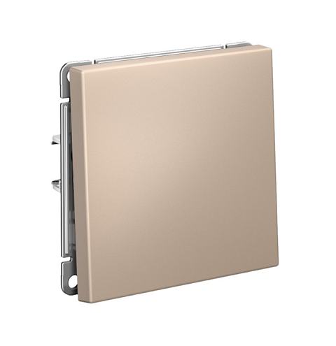 Выключатель кнопочный 1-клавишный ArtGallery с быстрозажимными клеммами механизм песочный Systeme Electric GAL001215S: фотография 1