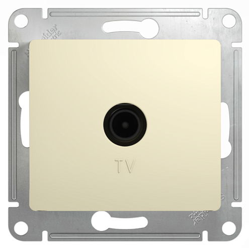 Розетка телевизионная проходная TV Glossa 4дБ механизм бежевый Systeme Electric GSL000292: фотография 1