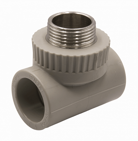 Тройник комбинированный наружная резьба 32х1''х32 EVER plast  : фотография 1