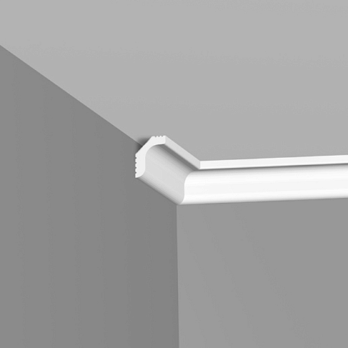 Плинтус потолочный ПЛИНТЭКС, белый, 20х25х2000мм: фотография 1