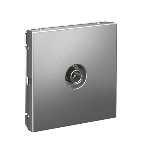 Розетка телевизионная оконечная TV ArtGallery 1дБ механизм сталь Systeme Electric GAL000991: фотография 1