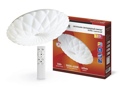 Светильник светодиодный COMFORT ASTRA 55Вт 230В 3000-6500К 4400лм 400х100мм с пультом ДУ IN HOME 4690612035017: фотография 1