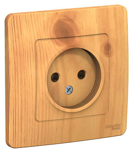 Розетка 1-м СП Blanca 16А IP20 250В без заземл. без защ. шторок ясень SchE BLNRS000015: фотография 1