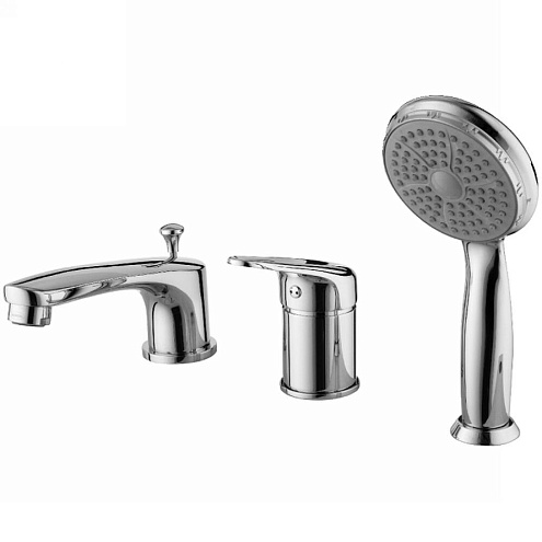 Смеситель Lemark &quot;Луна&quot; LM4145C для ванны встраиваемый на 3 отверстия с аксессуарами хром: фотография 1