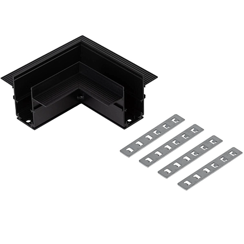 Коннектор угловой TRM-R20-СС-B для встраиваемого магнитного шинопровода TRM-R20 NOVA 48В черный Эра Б0054782: фотография 1