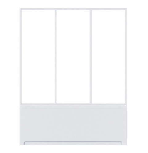 Шторка Тесса 3 створки прозрачное стекло: фотография 1