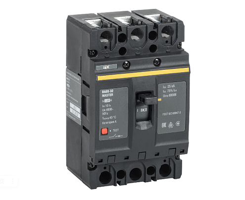 Выключатель автоматический 3п 125А 25кА ВА88-32 MASTER IEK SVA10-3-0125-02: фотография 1